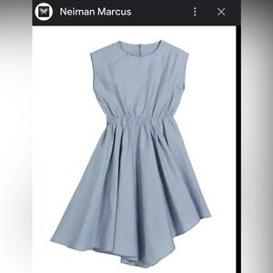 Brunello Cucinelli Girls Gray Pleated A-Line Dress size 6 kids